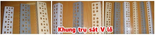 Khung trụ sắt v lỗ - kệ sắt gia phạm
